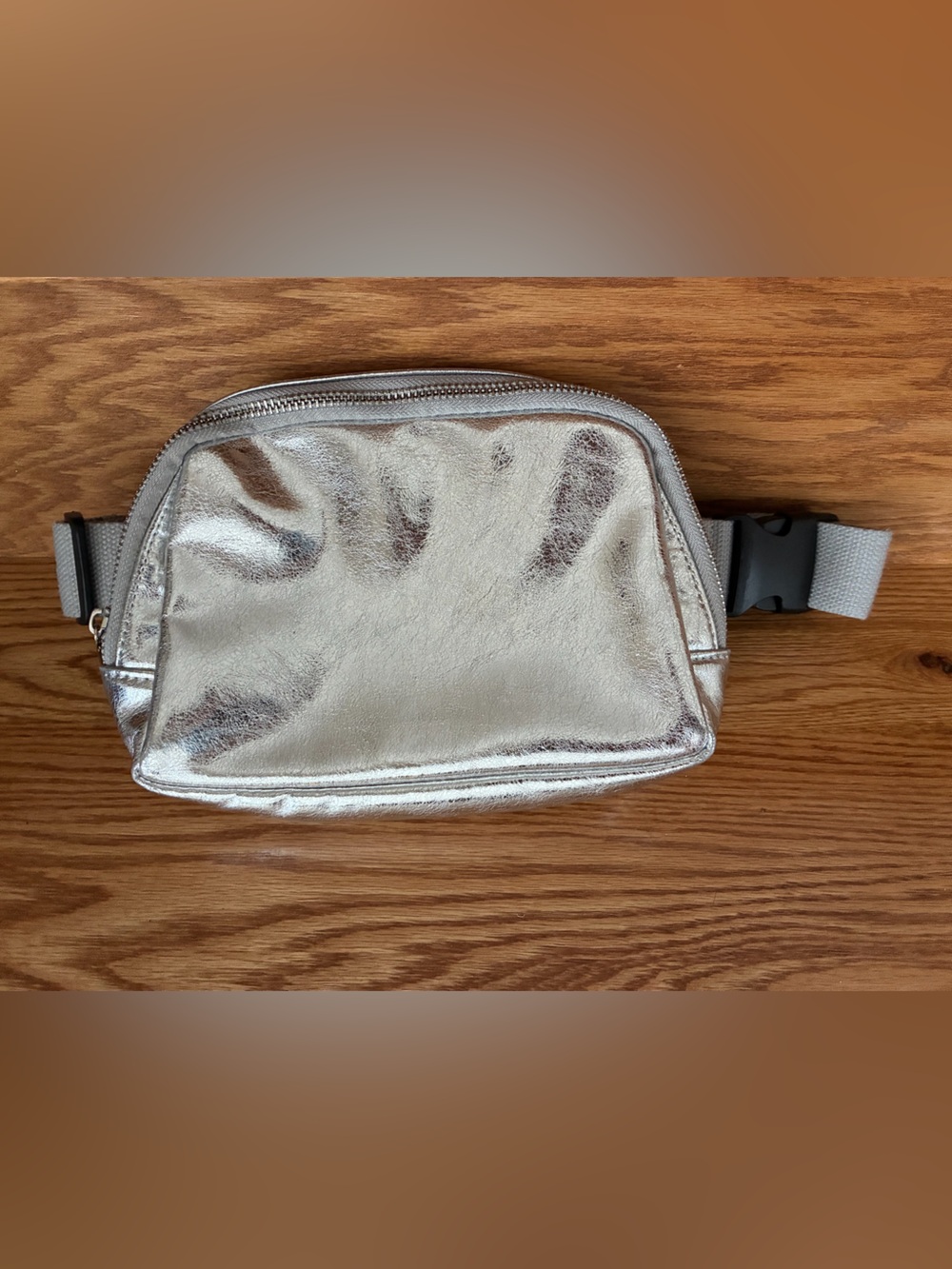 GAP Metallic Silver Crossbody Belt Bag